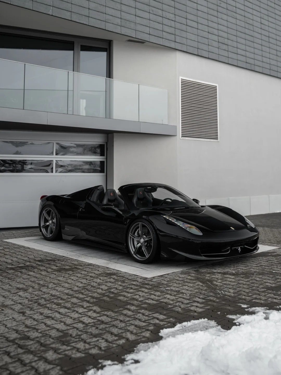 黑武士法拉利458Spider，谁见了不得来一句“哇塞”！绝美车片