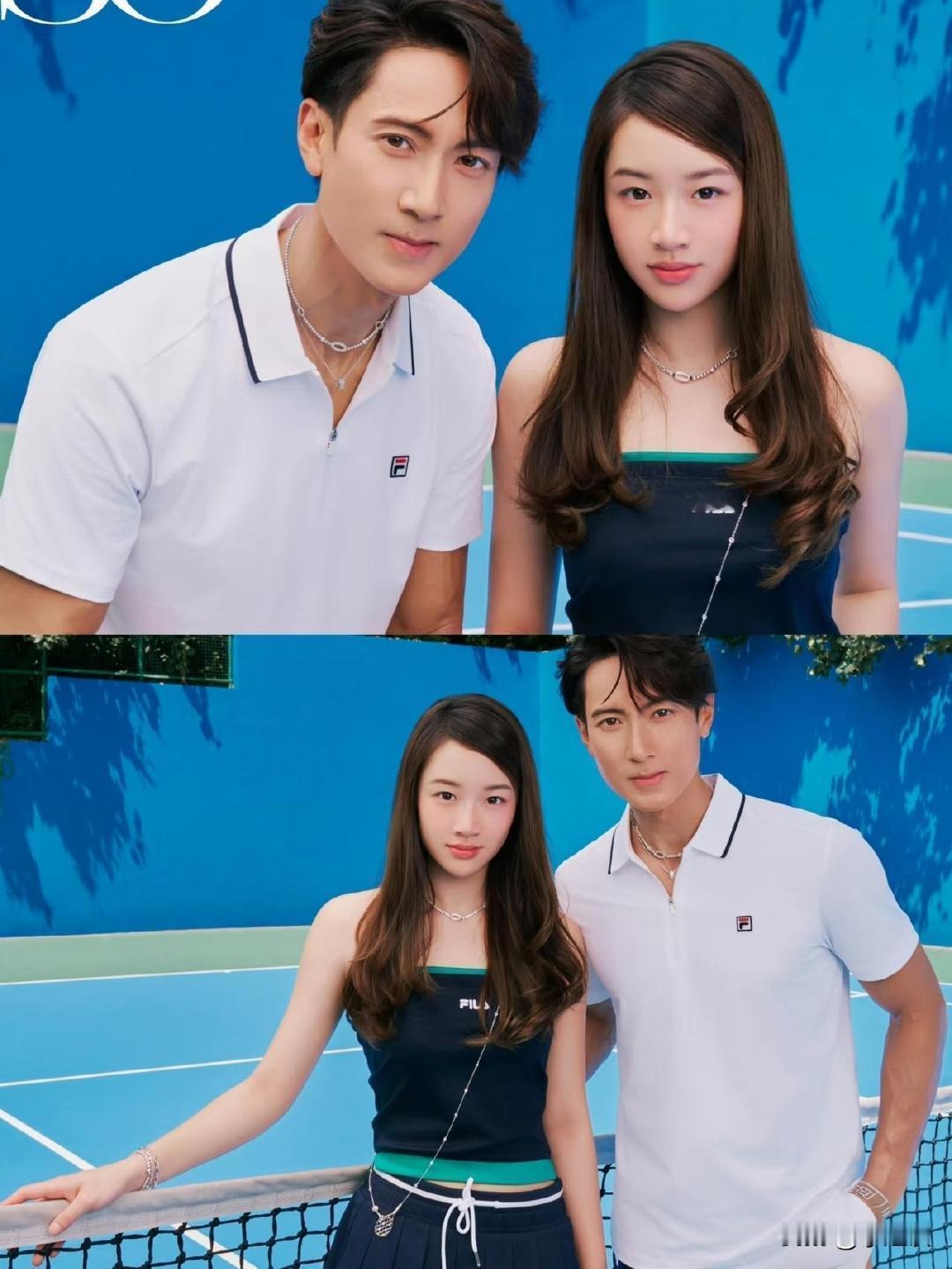 吴尊和女儿neinei的合照，要不是知道他们是父女，真的怀疑是同龄人。​