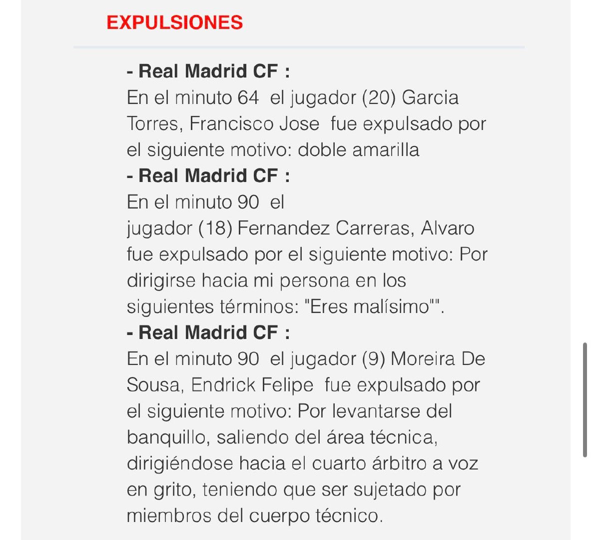 确认！恩德里克也被罚下场，原因：“他从替补席上起身，离开技术区，并向第四官员大声