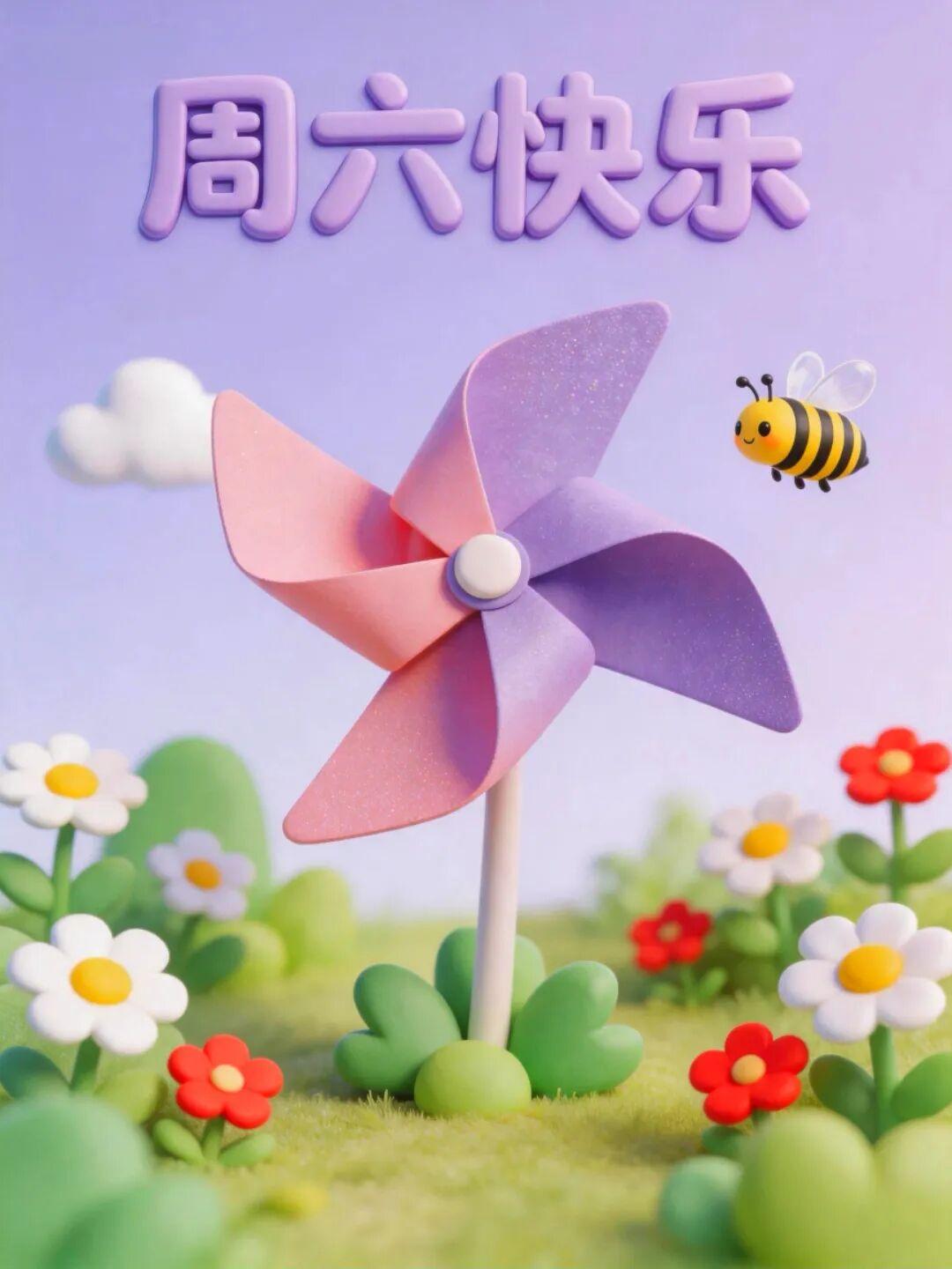 周六早安，晨风轻扬送清欢。褪去慵懒，从容向前，心怀温柔，步履安然。看淡纷扰心自宽