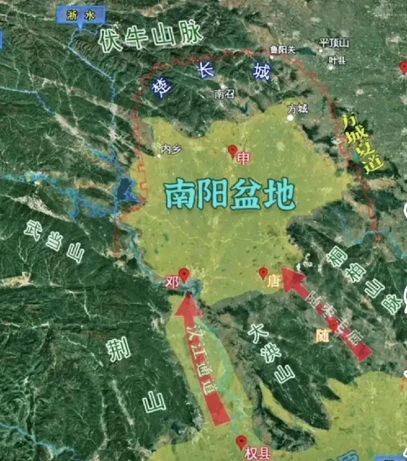 南阳盆地那么大，比洛阳盆地还大，为什么产生不了割据政权？更别说被大一统王朝定为首