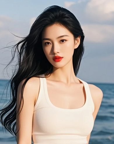 美女一个眼神，温柔里藏着让人沦陷的引力！
