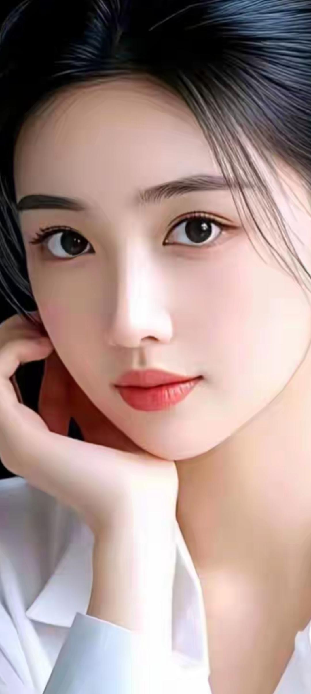 温柔甜美的少女，浅笑嫣然，如梦似幻。