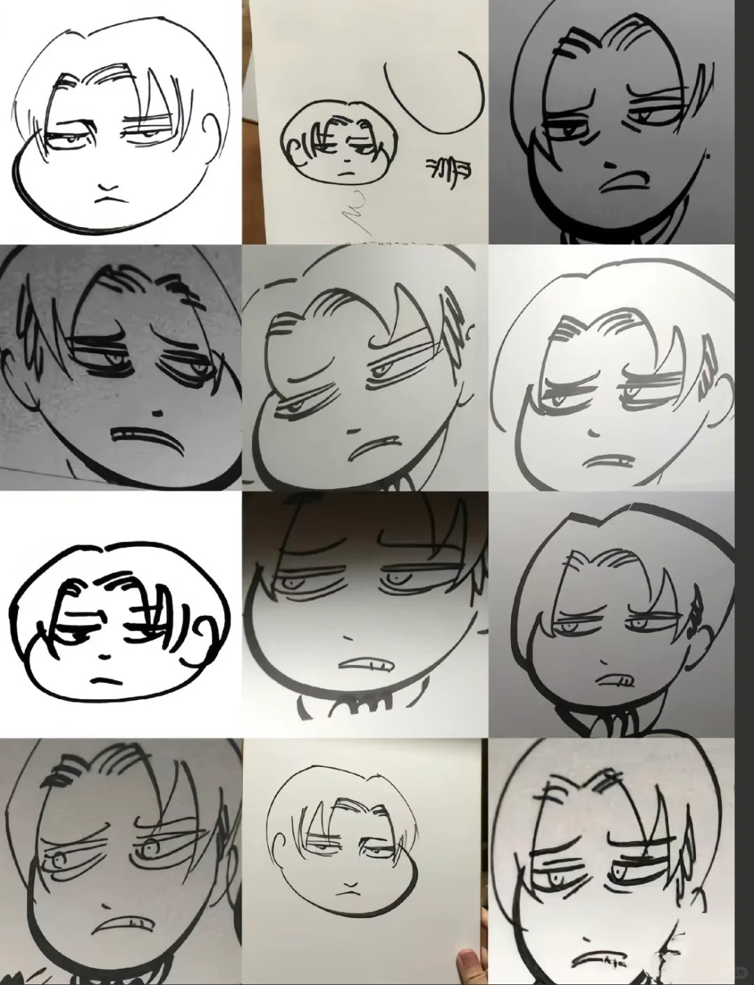 《进击的巨人》谏山创原来还画过这么抽象的利威尔