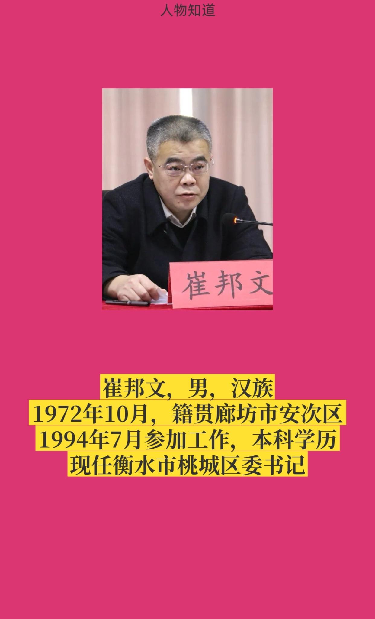 衡水市桃城区书记与区长。