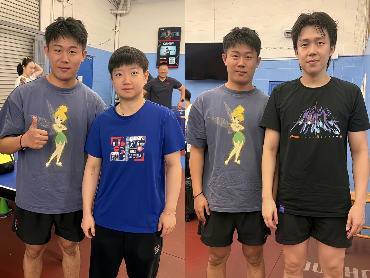 哈哈这个对比太明显了！一个俯拍一个仰拍，眼神直接一个天上一个地下。咱们