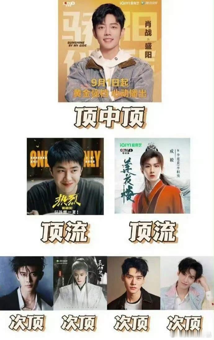 简单评价一下这个顶流图肖战顶中不顶，播一部剧，脱一批粉。骄阳伴我，扑了。王一