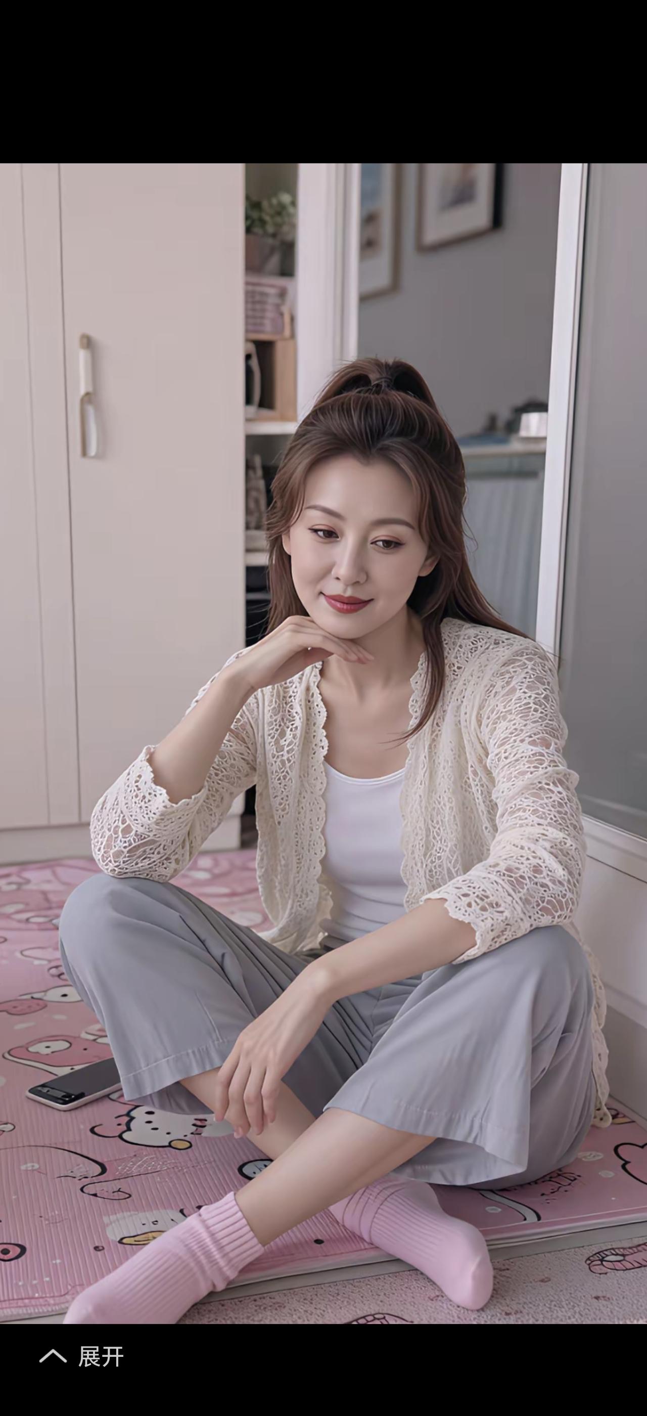 悠闲午后，居家穿搭，舒适自在。