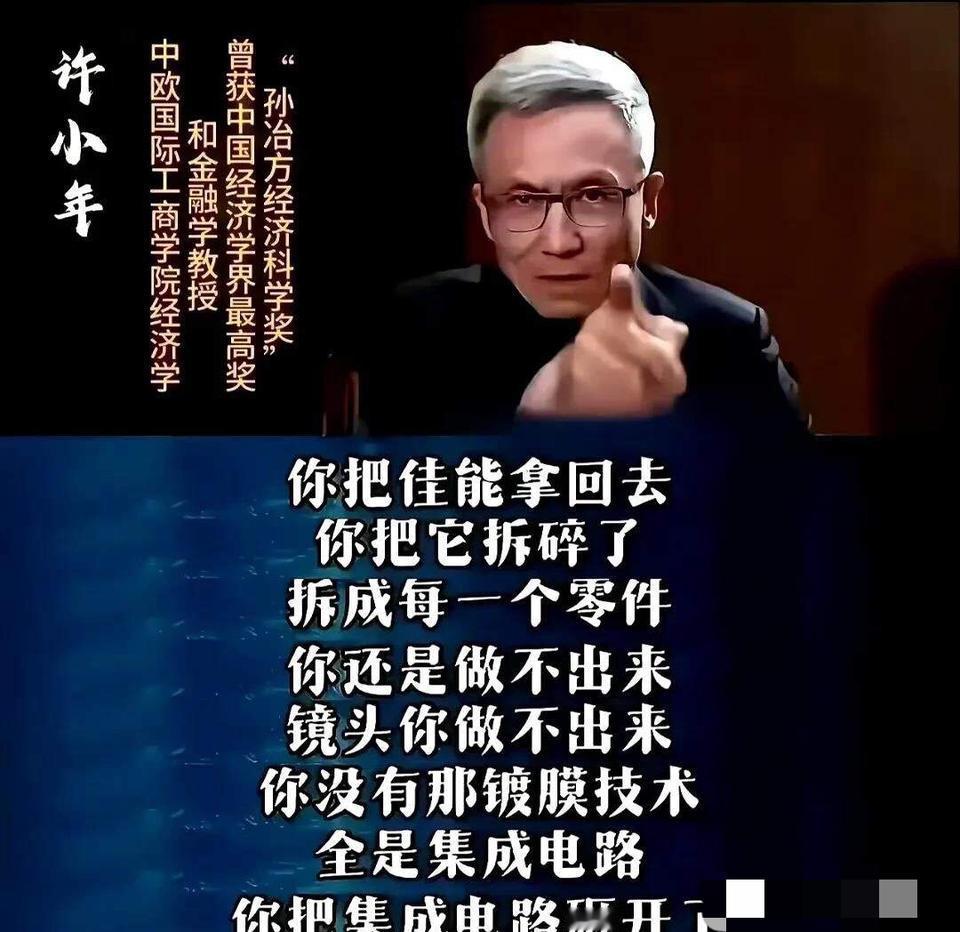 许小年：你把佳能相机砸了，你也看不懂！！著名经济学家许小年谈弯道超车；他说没