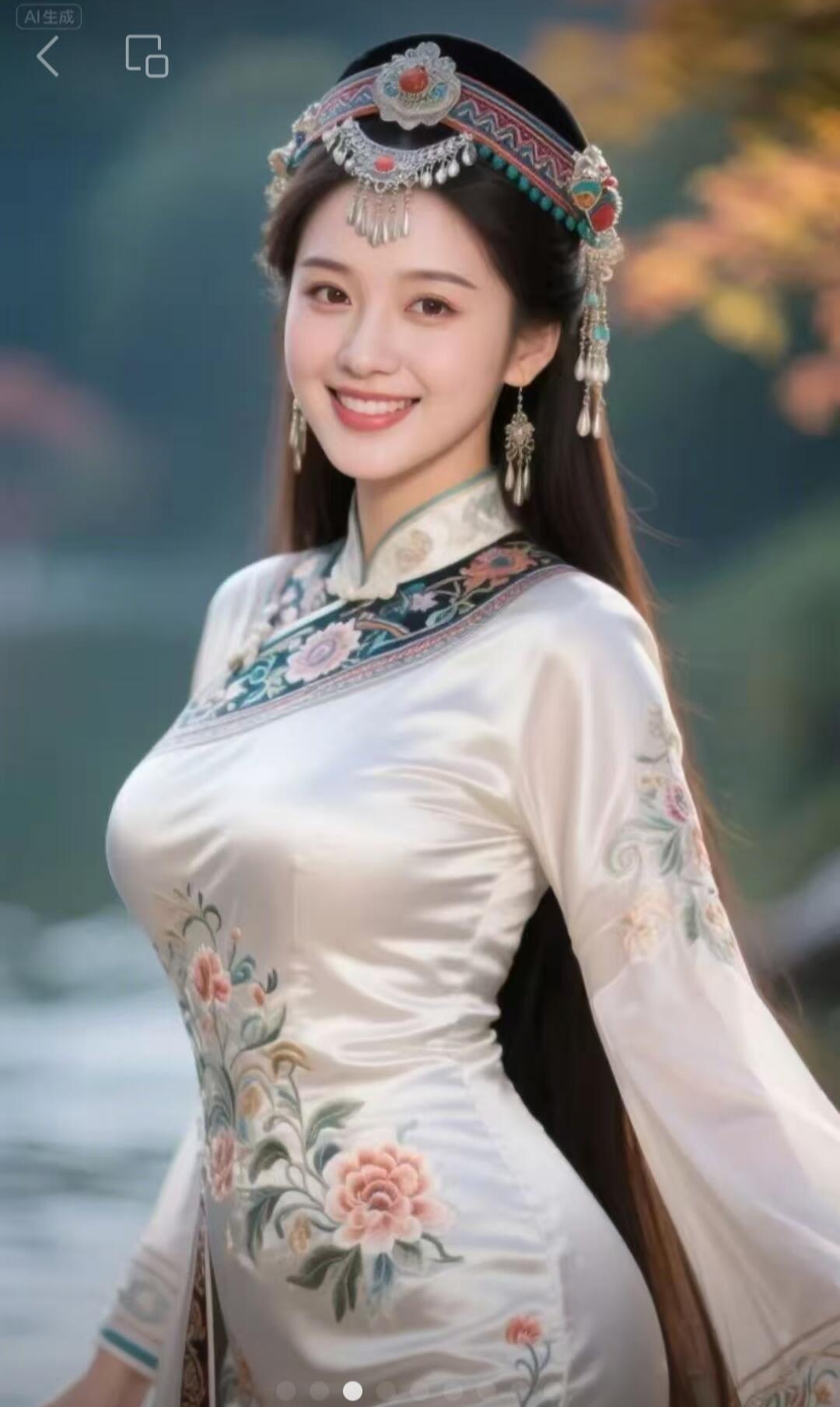 古风美女，笑靥如花，韵味十足！