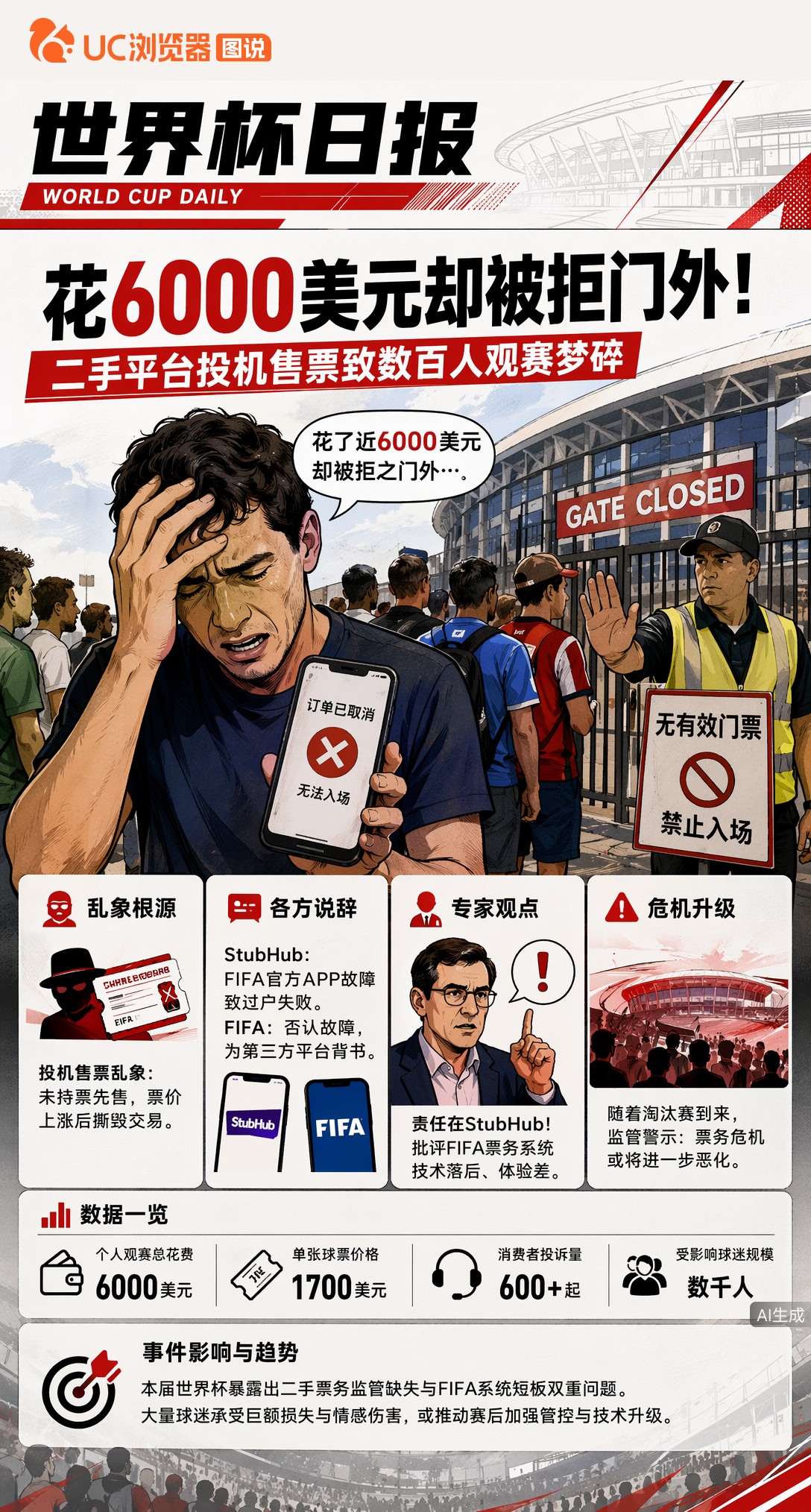 花6000美元却被拒门外！世界杯票务乱象致球迷梦碎