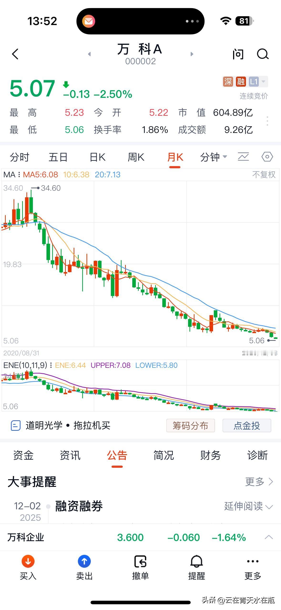 万科，你这是钝刀子割肉，开小火炖肉……