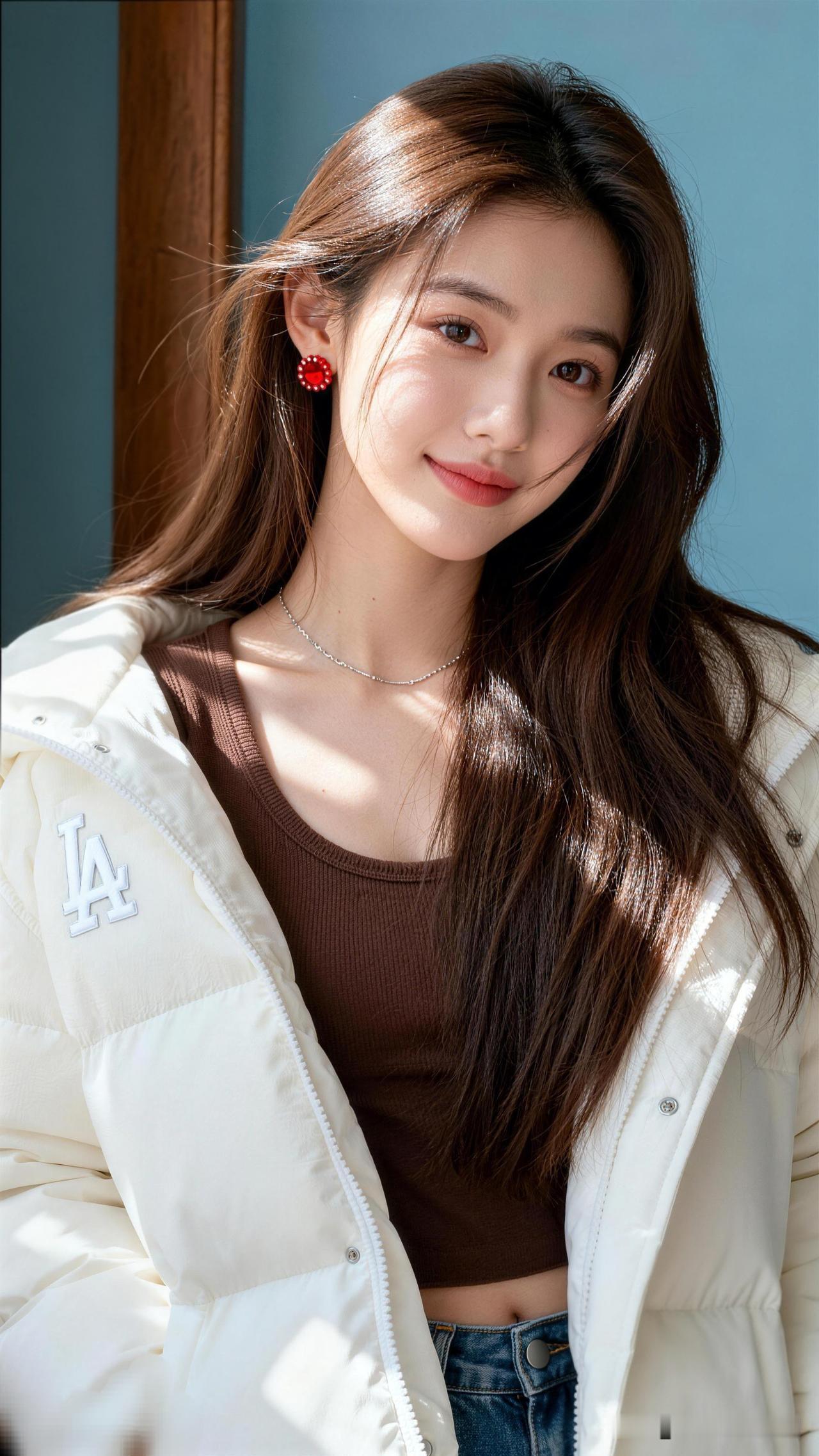 美人忧思，温柔穿搭。什么样的心态，能使人快乐冬日穿搭指南🌟温暖白色羽绒服+复