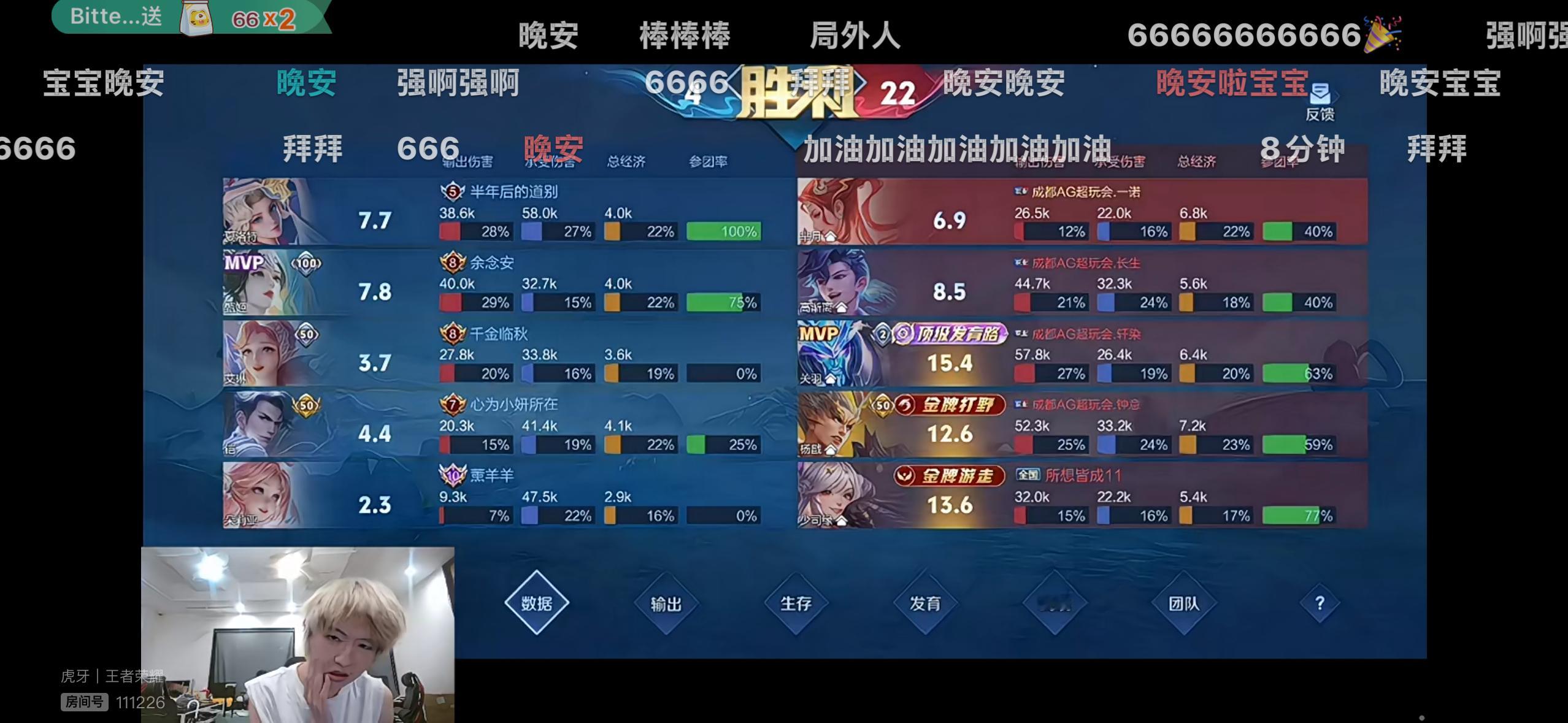 AG超玩会打完退出来我看到了[大笑]轩染：顶级发育路一诺：你是发育路
