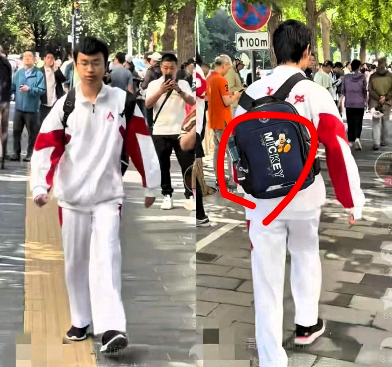 高考第一天，这个考生还没走进考场就火了，不是因为他是人大附中的学生，而是他