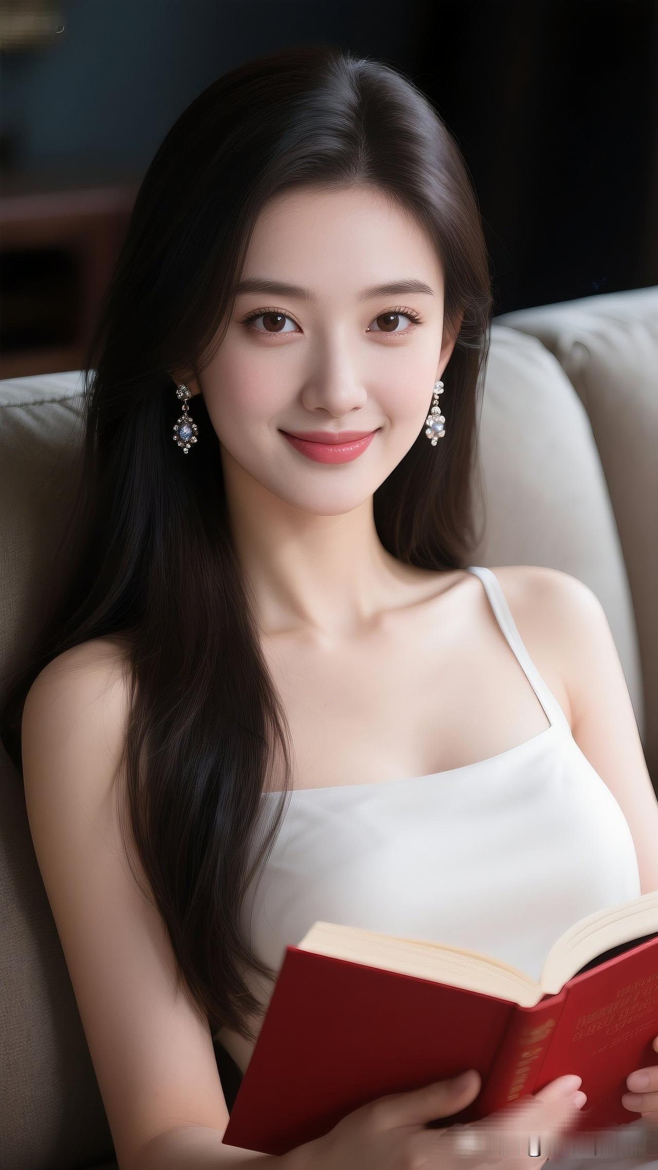 书香浸染，美女如画。一个女人的外貌重要吗优雅阅读时光，沉浸在书香中📖✨