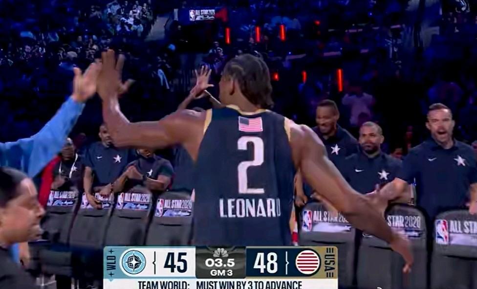 伦纳德单节31分，他差点没进全明星还是主场，真搞笑啊！本届全明星循环赛看点逐渐回