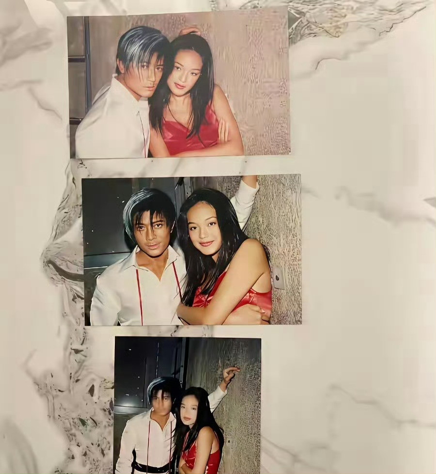 我第一眼以为是舒淇跟谢霆锋的合照，仔细一看是郭富城?