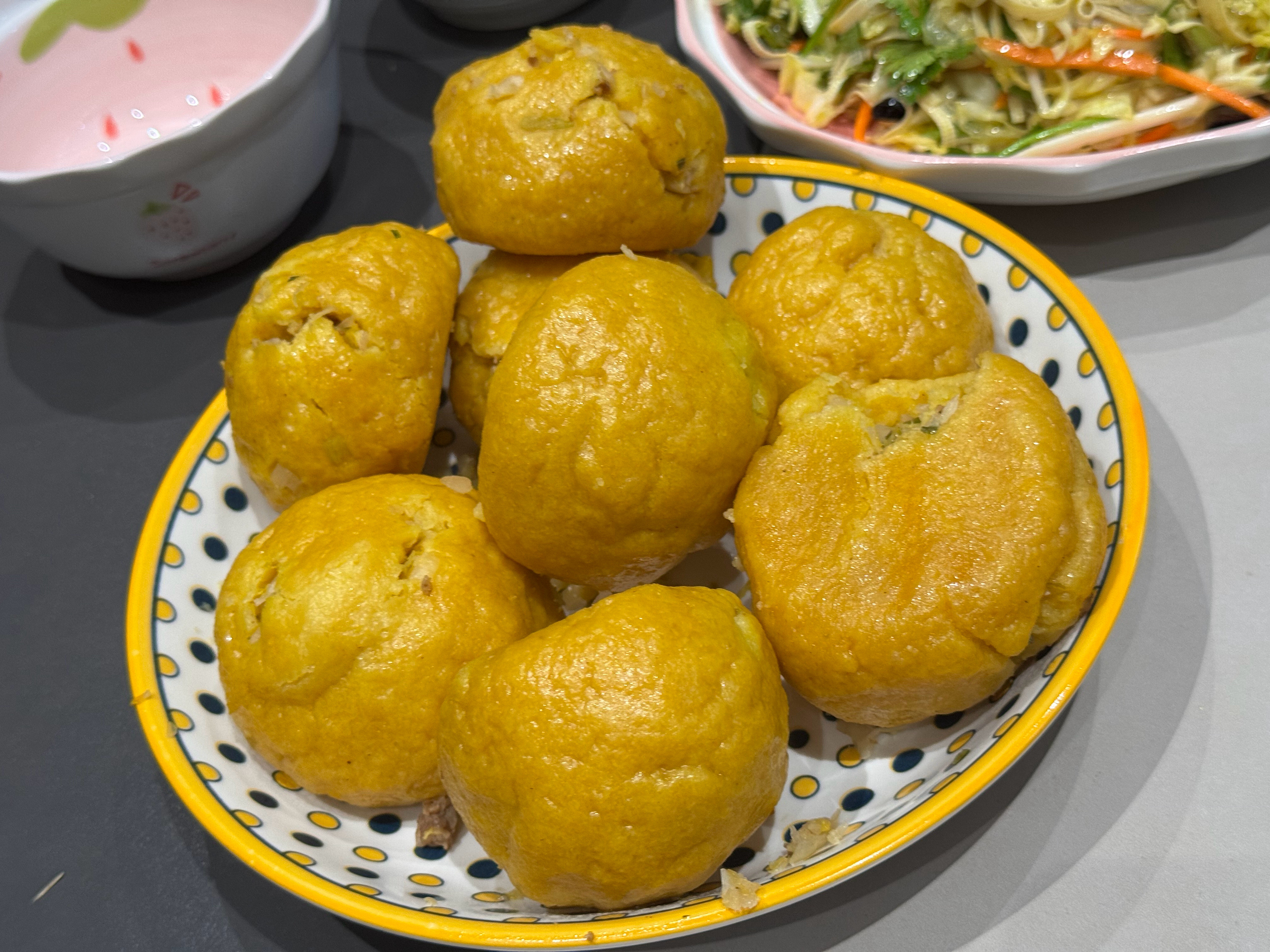 自己家里做的菜团子，哈哈成功！​​​