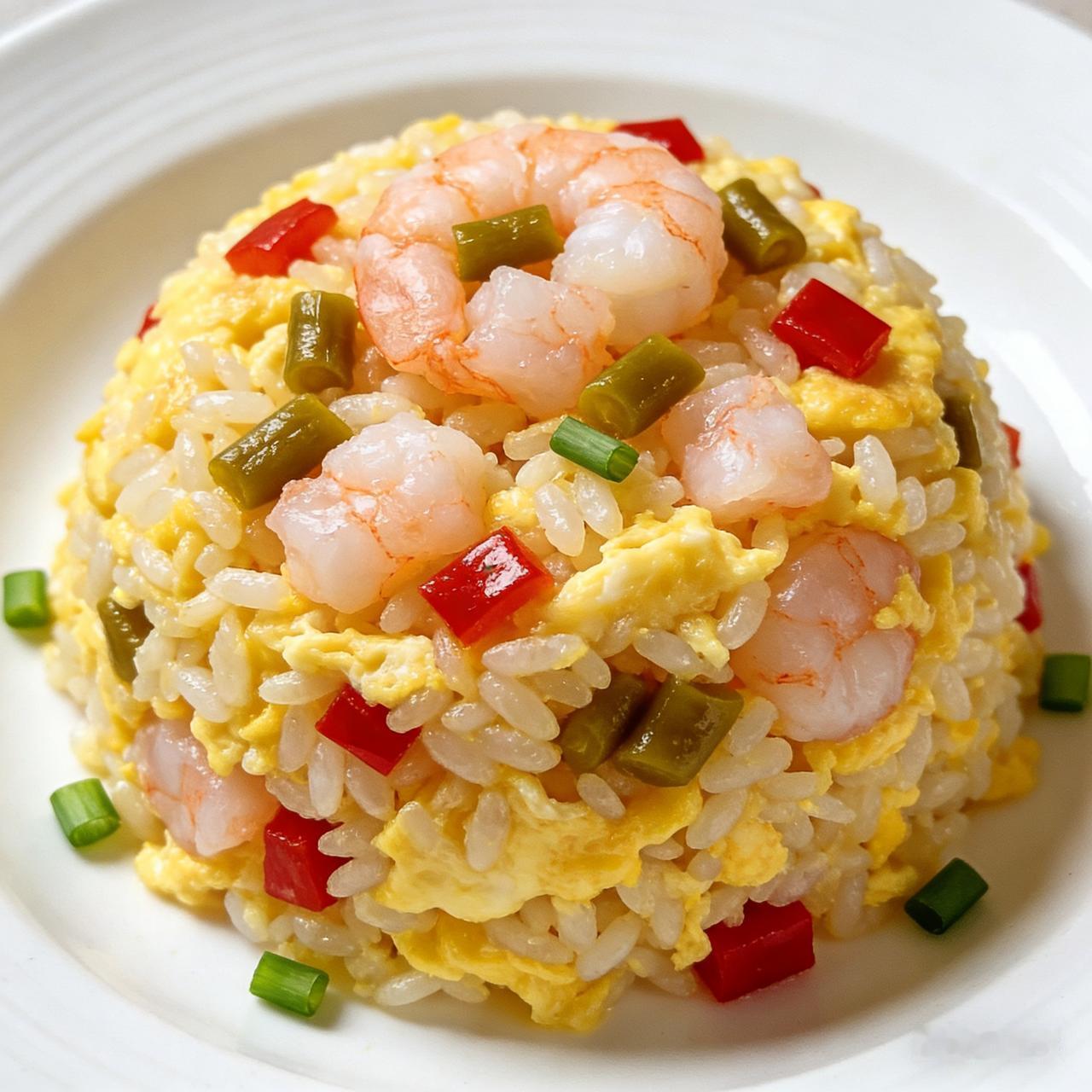 中午做了蛋炒饭。炒饭要好吃，有些步骤不能少。首先要提前把米饭煮好，米饭煮