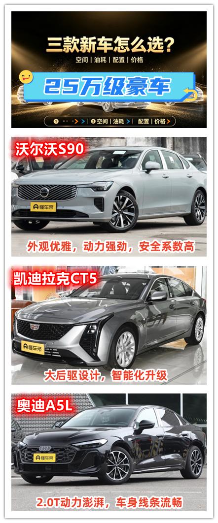 今天给大家盘点三款二十二三万就能够买到的豪车。第1款是沃尔沃S90，这款汽车前
