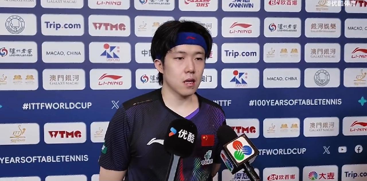 征战澳门世界杯，王楚钦谈及澳门印象：福地+美味！王楚钦：自己的第二个公开的单