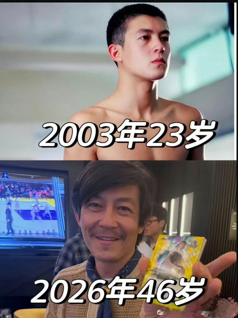 #45岁的陈冠希48岁的黄晓明#没什么要大惊小怪的，陈冠希只是和普通人一样自然衰老，挺自然的。​