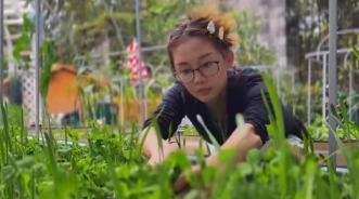 苗苗在vlog里讲述她在自家别墅的院子里弄了一个小型农场，养了近300只动物，种