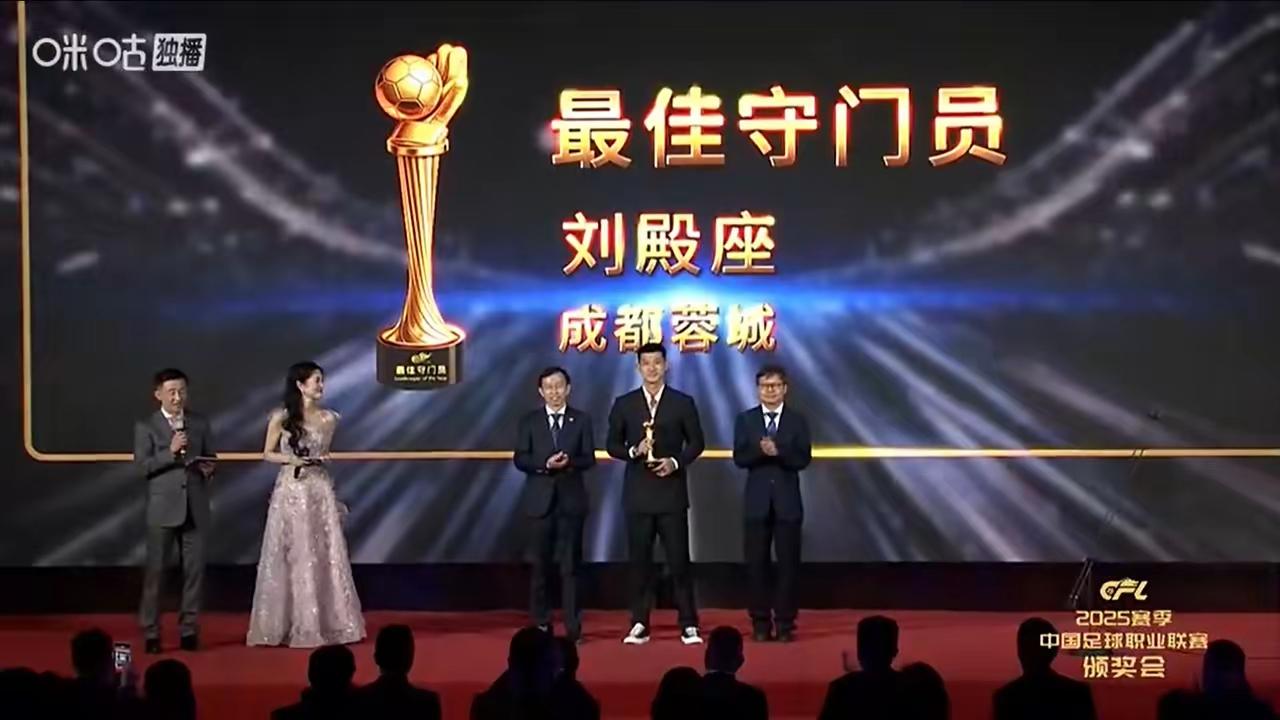 刘殿座当选最佳守门员，值得恭喜。但有某地球迷质疑，王XX在球迷投票中得了第一