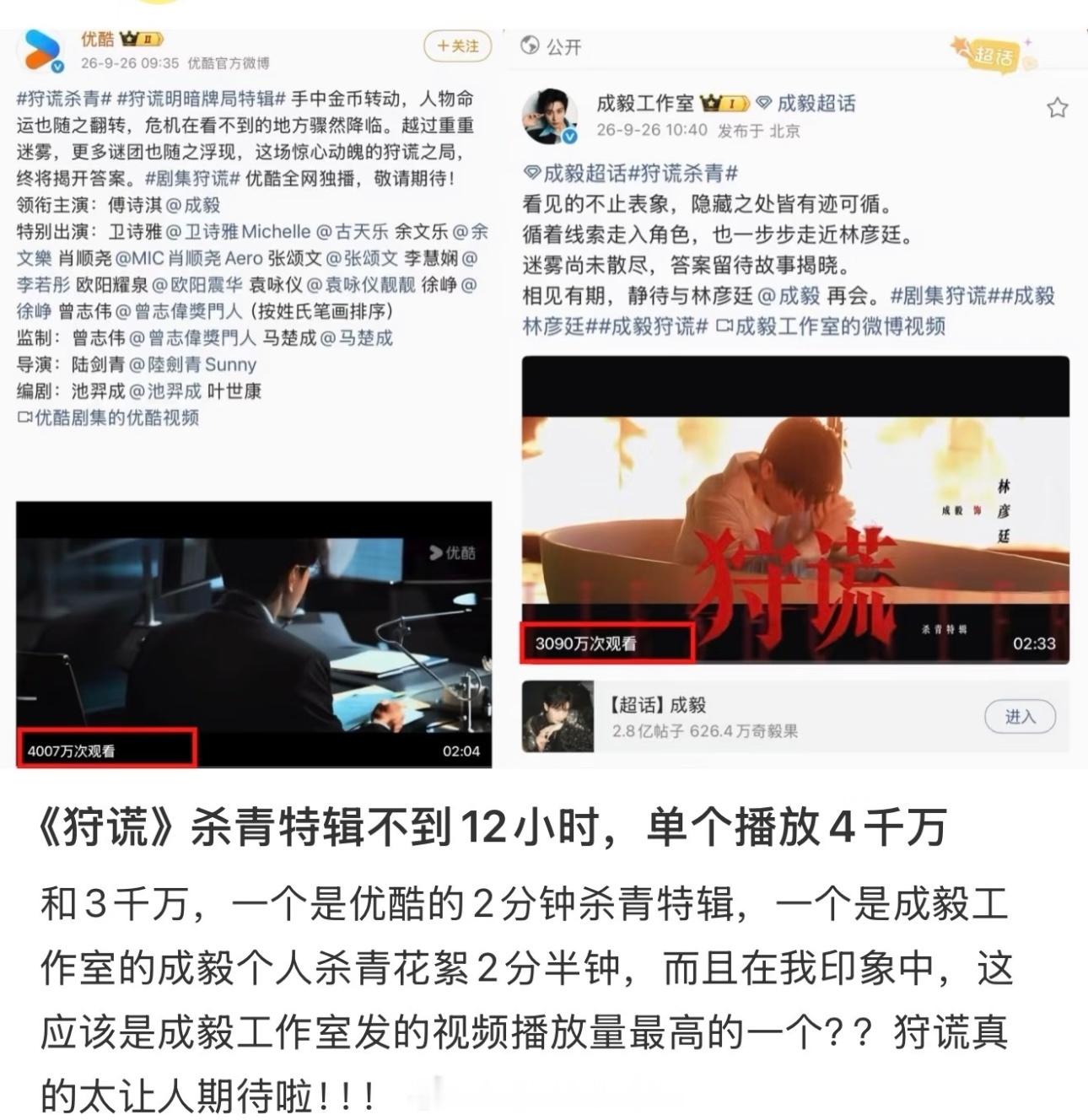 不敢想《狩谎》正片会有多好看杀青特辑只是幕后花絮素材而已，期待后续更多物料成毅