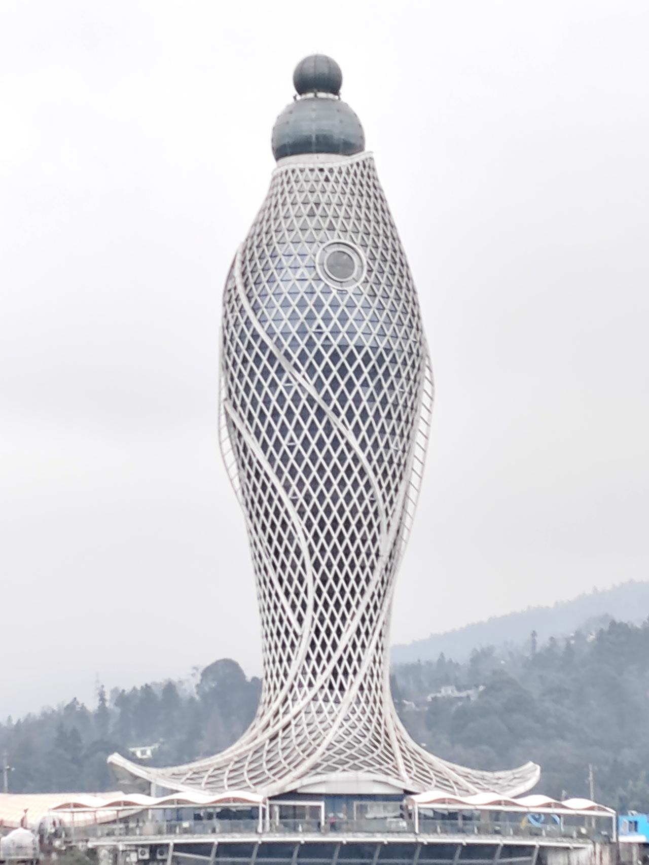 青衣江的水呈碧色，携着雪山融雪的清冽，绕城缓缓流淌。雅鱼塔静立于北岸，通体素白，