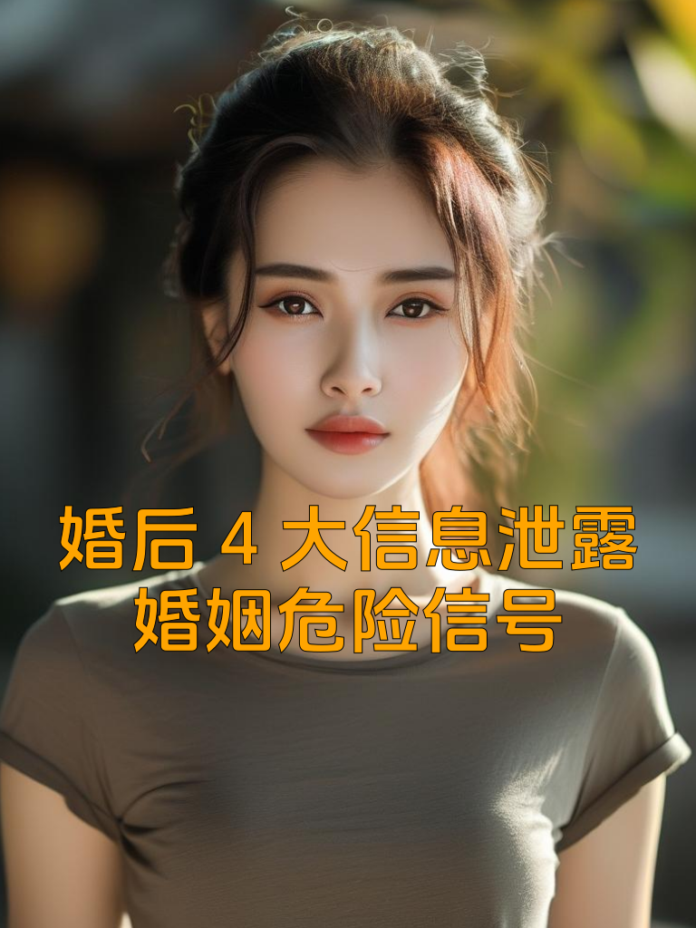 婚后4大信息泄露，婚姻危险信号