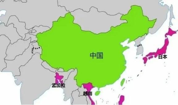 孟加拉国科研学者梳理出一个有意思的地域规律：和中国陆地或海域相邻的一众国家里，国