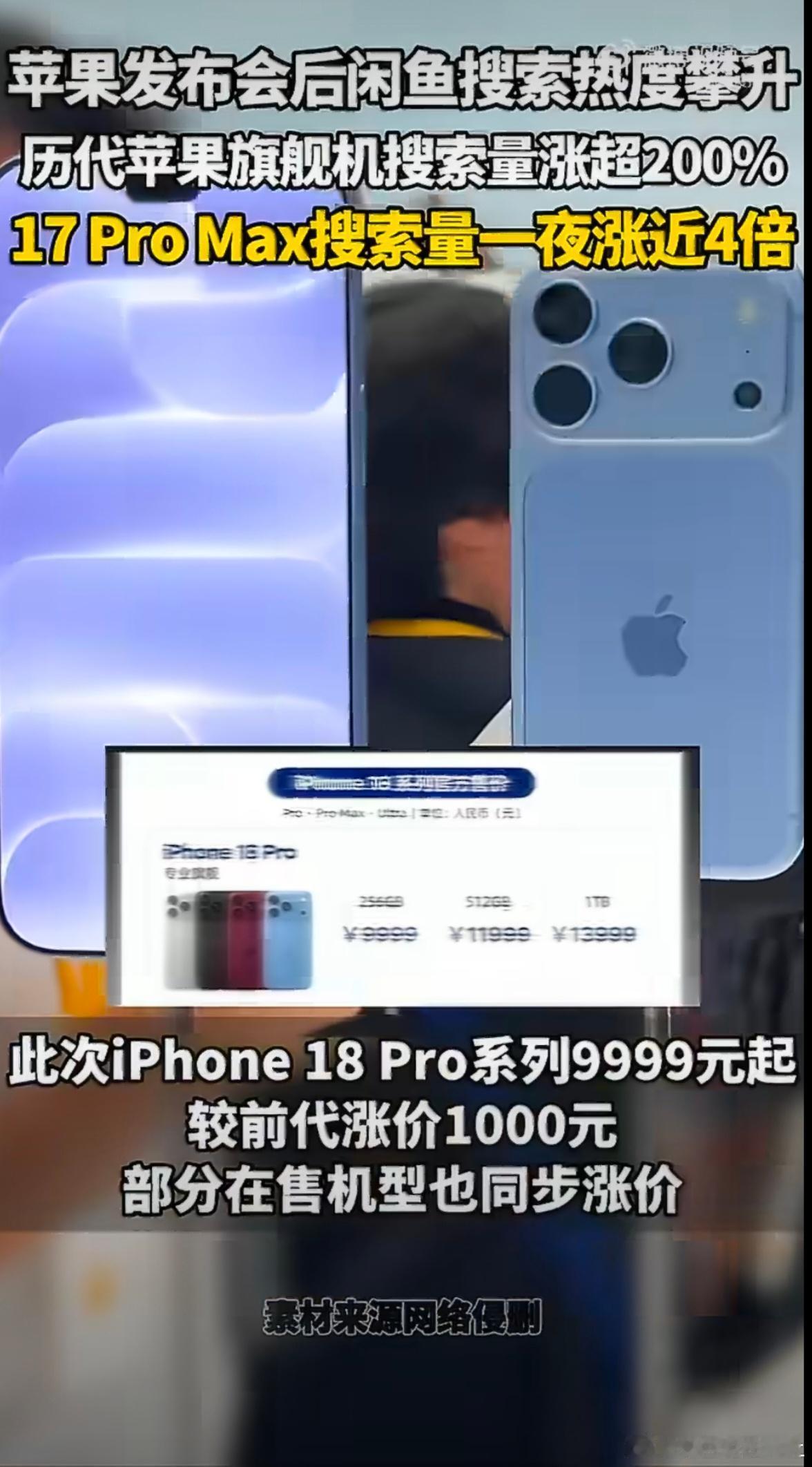 苹果新机涨价劝退大批用户，二手iPhone搜索量一夜暴涨4倍，换机逻辑彻底变了