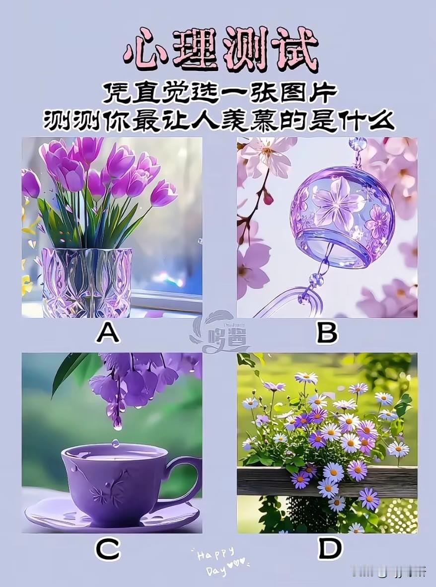 我认为不应该心理测试凭直觉选一张图片测测你最让人羡慕的是什么