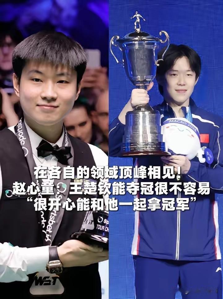 赵心童说，我本身觉得，现在有越来越多的中国选手，而目也越来越厉害。而且我们很多年