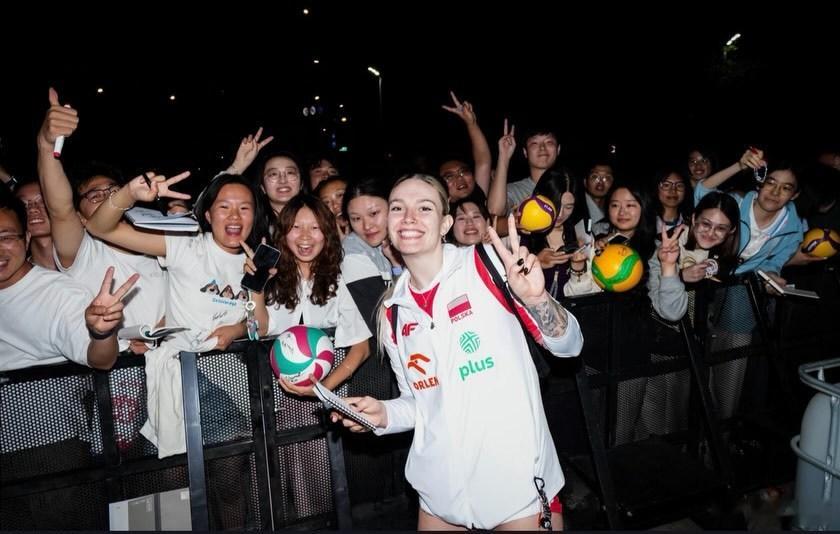国际排坛动态2026年世界女排联赛波兰女排的什丘罗夫斯卡，就是这次穿1号球衣的接