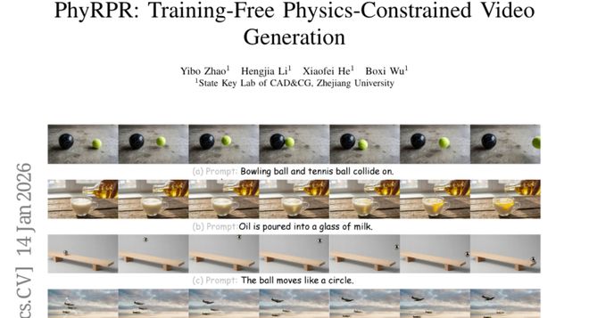 浙大突破: AI视频三阶段流水线实现物理规律建模