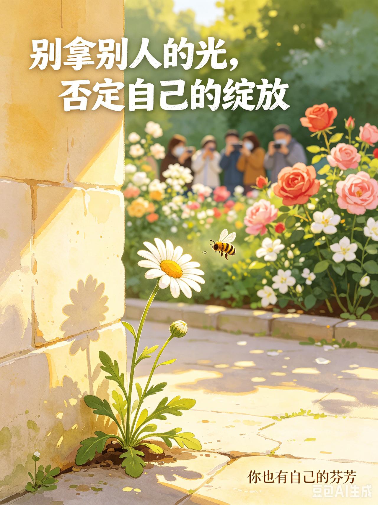 小故事小花一处大花园，开着万千花，玫瑰姿艳冶，牡丹朵硕大，