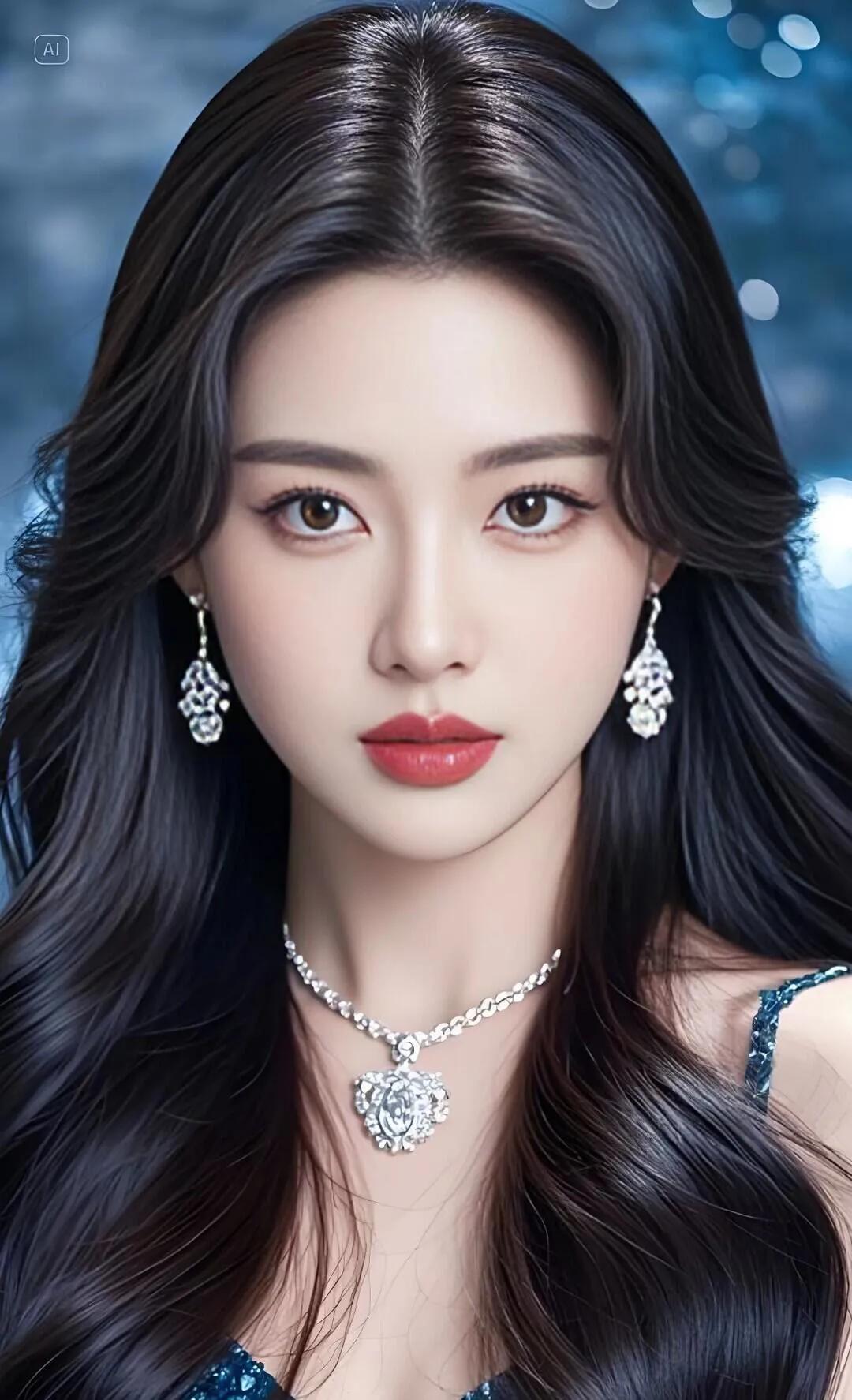 红衣少女倚石墙，古韵悠然，美不胜收。