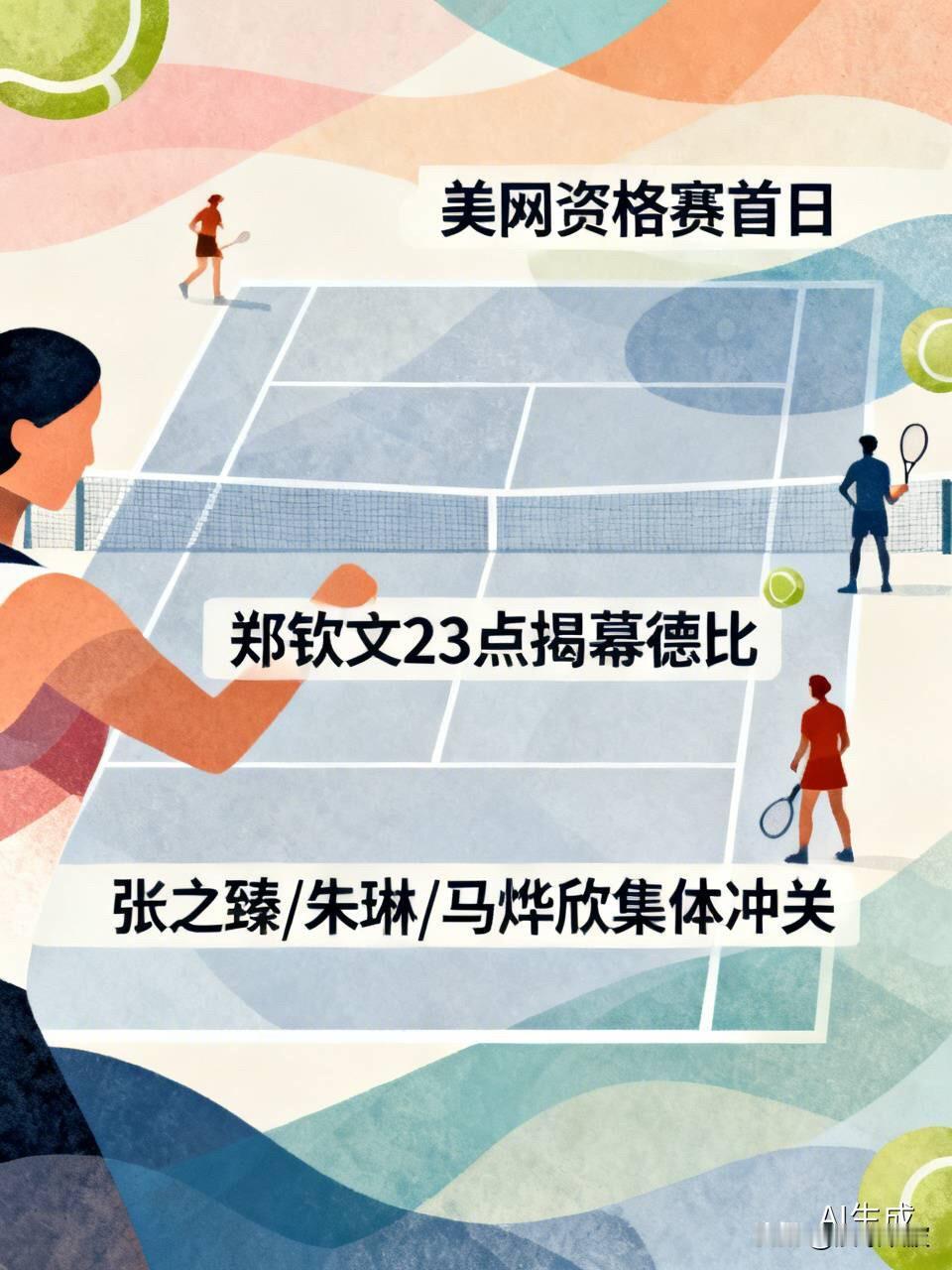 美网资格赛首日官宣！郑钦文23点揭幕德比，张之臻朱琳马烨欣集体冲关北京时