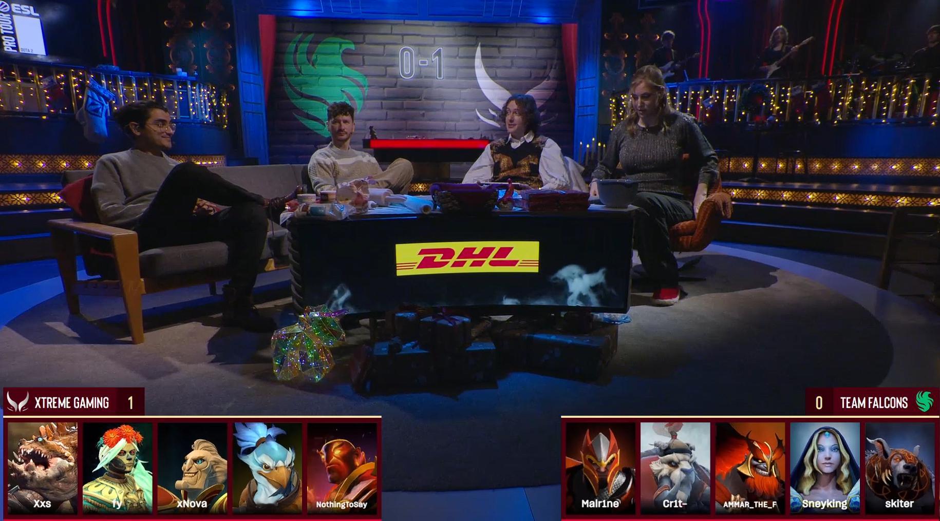 XGvsFalcons第二局BP结束，这把对面阵容看着比第一把合理多了，对X