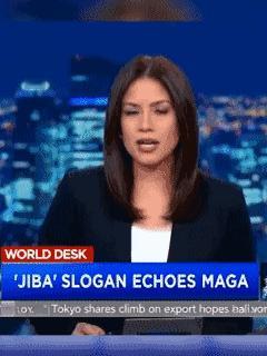 要是中国集会举个“JIBA”牌子，估计要被打美国红脖子极右翼叫做MAGA，意