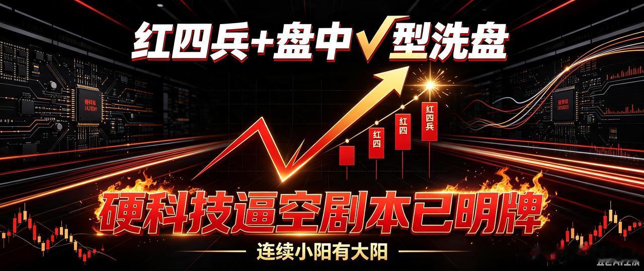 红四兵+盘中“√”型洗盘，硬科技逼空剧本已明牌（一）最近分时就一招：√型洗盘