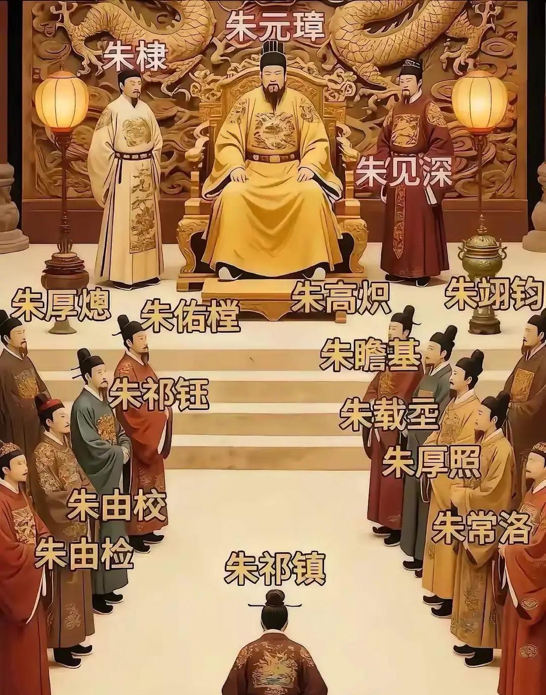 明朝16个皇帝，他们有多少个儿子？朱由检坐在乾清宫的御案前，手里捏着一份刚刚送到的宗人府密报。烛火跳