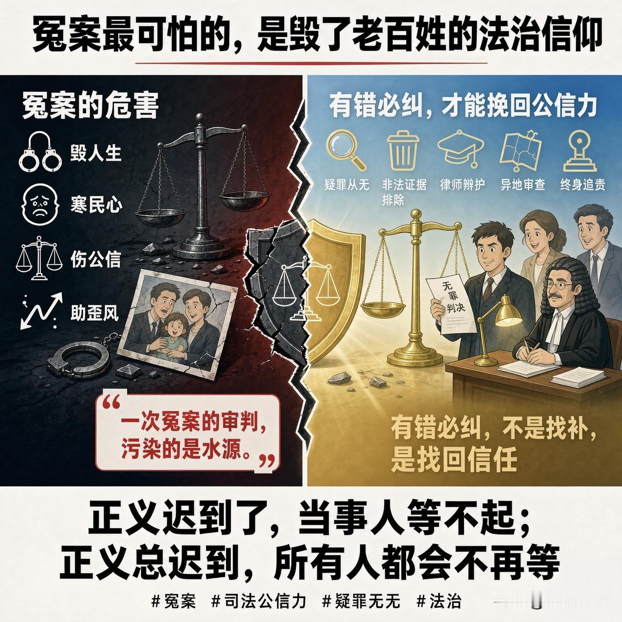 一起冤案，毁掉的不只是一个人，还有老百姓心里的“法治信仰”现实生活中，许多人