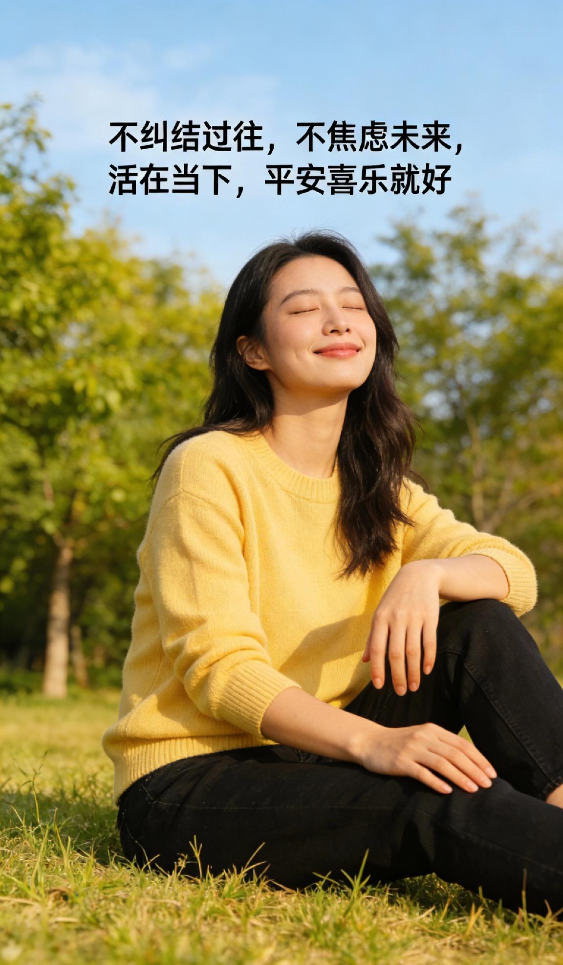 给自己一句话，你会说什么?不纠结过往，不焦虑未来，活在当下，平安喜乐就好。给自