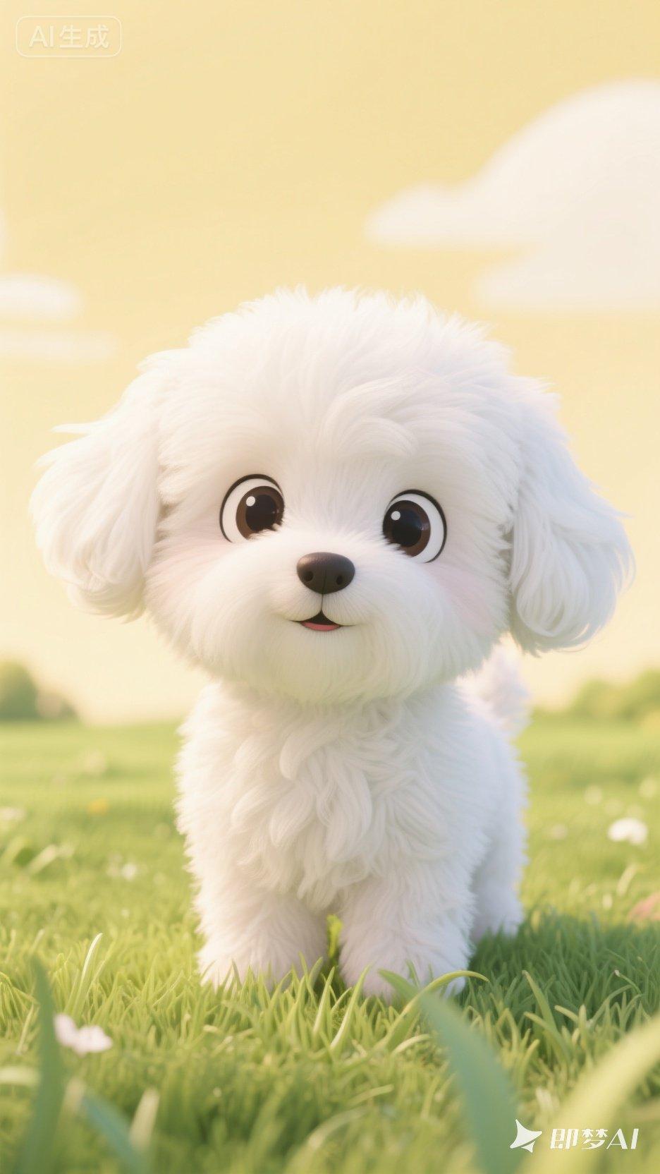 超萌的小白狗，萌化你的心！🐶💕