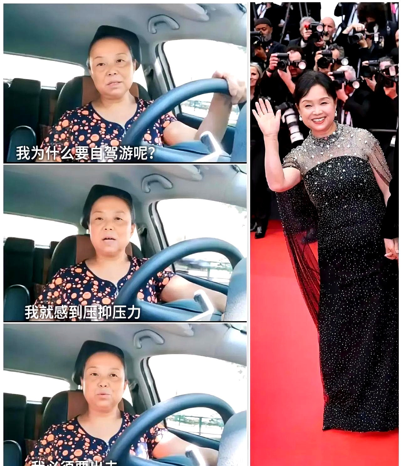 苏敏阿姨的故事，妥妥的反转剧本。从家庭主妇到戛纳红毯，这跨度，一般人真不敢想。谁