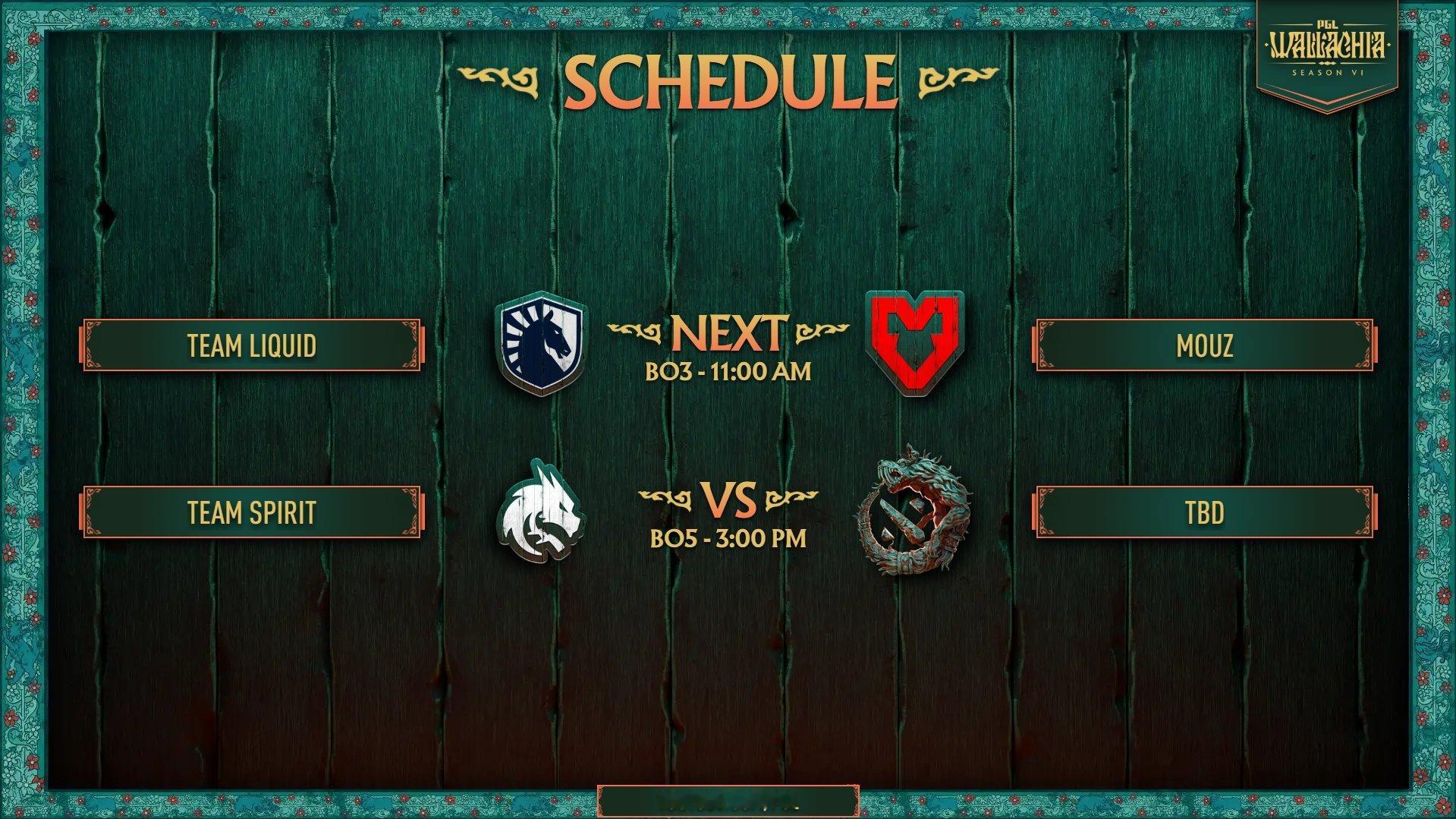 今天是PGL瓦拉几亚S6的决赛日，液体和Mouz先将通过bo3争夺重新挑战雪碧的